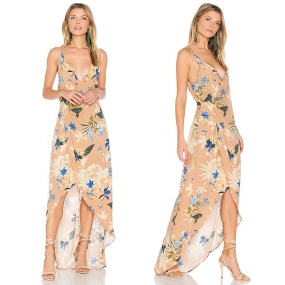 Astr Dresses & Skirts - ASTR The Label Penelope Tan Floral Maxi Dress